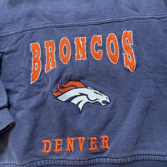 Vintage Denver Broncos CrewNeck Sweatshirt Youth Kids Boys Size Small Mighty Mac - Picture 3 of 5